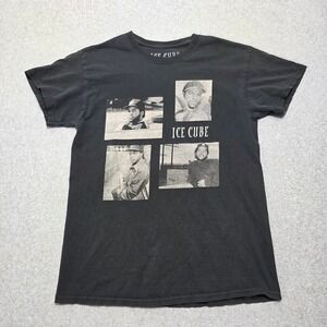 Ice Cube Men's Size Medium Black Graphic T-Shirt Photo Print Hip Hop Rap Tee